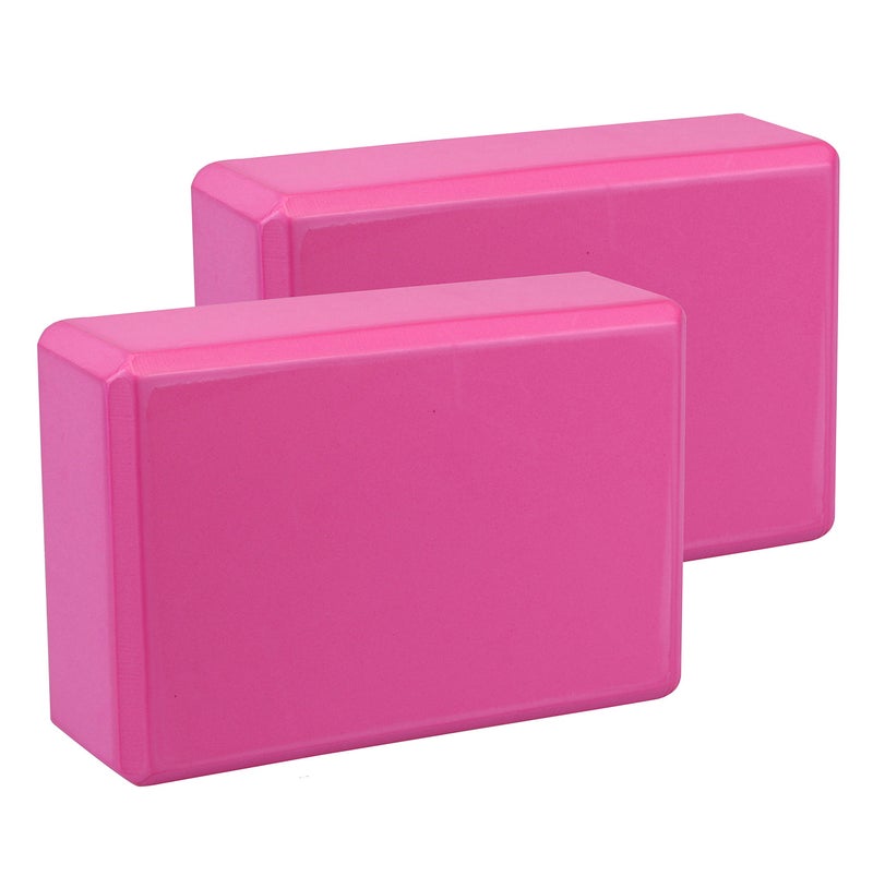 EXERZ Yoga Blocks 2pcs Gym Bricks High Density EVA Foam - Image 1